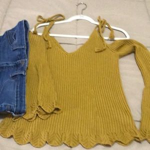 Forever 21 plus size cold shoulder sweater